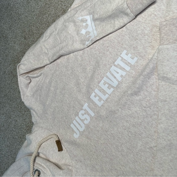 JUST ELEVATE | Glow In The Dark | cream hoodie! NEW! - Picture 3 of 3